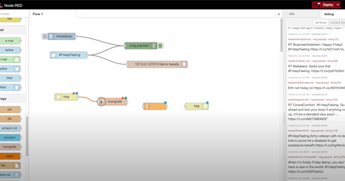Nodered & TouchDesigner Derivative